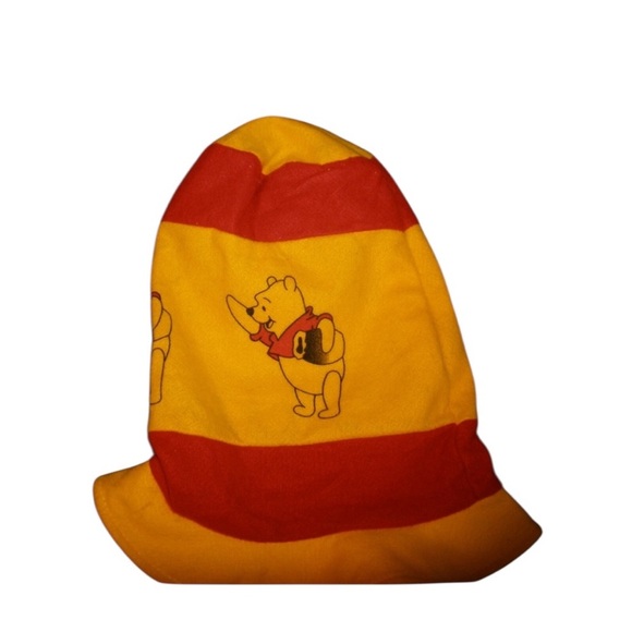 Vintage Disney Winnie the Pooh Tall Top Hat Red & Yellow Striped Costume y2k 90s - Picture 2 of 5